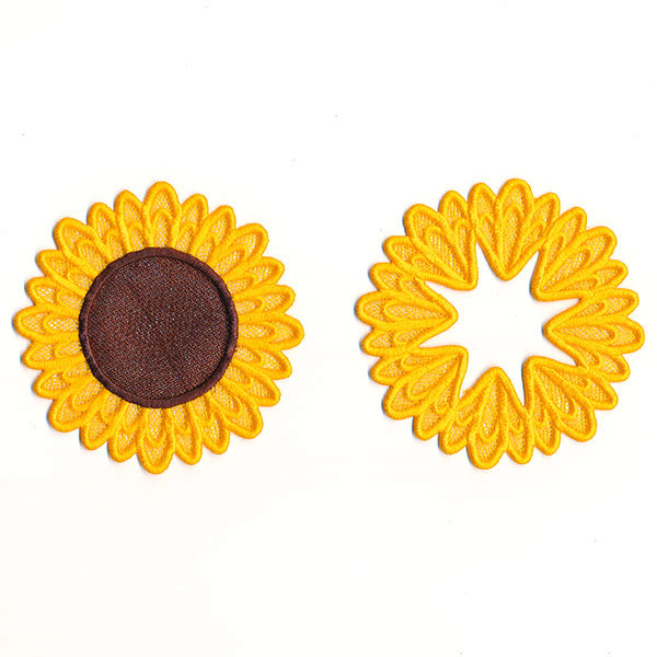 Sweet Sunflower Wine Glass Coaster (Lace)