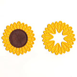 Sweet Sunflower Wine Glass Coaster (Lace)