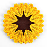 Sweet Sunflower Wine Glass Coaster (Lace)