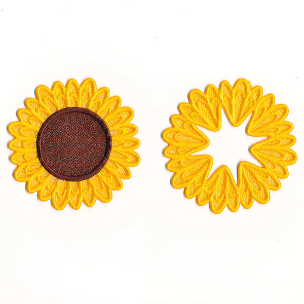 Sweet Sunflower Wine Glass Coaster (Lace)