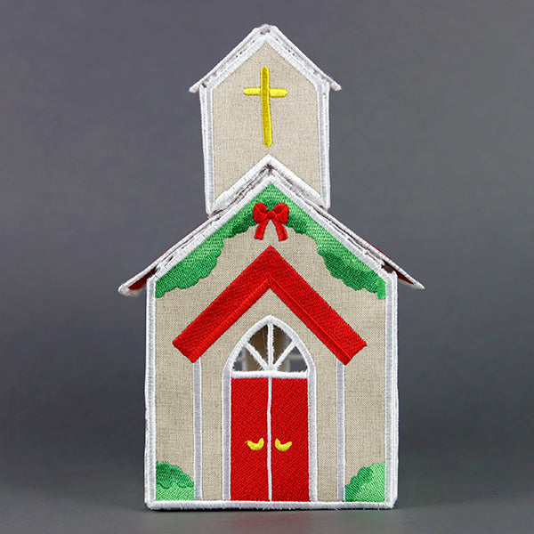 3D Christmas Village - Country Church (In-the-Hoop)