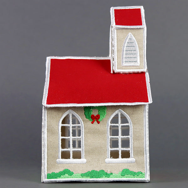 3D Christmas Village - Country Church (In-the-Hoop)