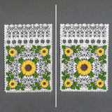 Fancy Fall Sunflower Drawstring Bag (Battenburg Lace)