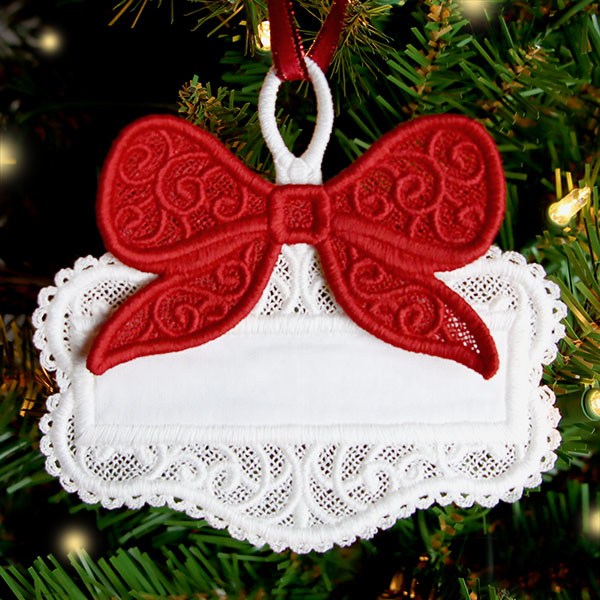 Layers of Christmas Cheer Gift Tag Ornament (Lace)