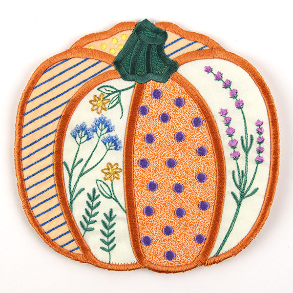 Patchwork Pumpkin Trivet (In-the-Hoop)