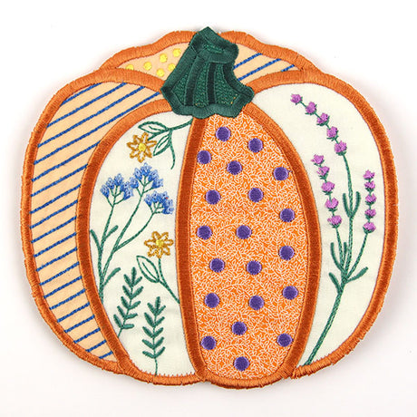 Patchwork Pumpkin Trivet (In-the-Hoop)