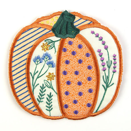 Patchwork Pumpkin Trivet (In-the-Hoop)