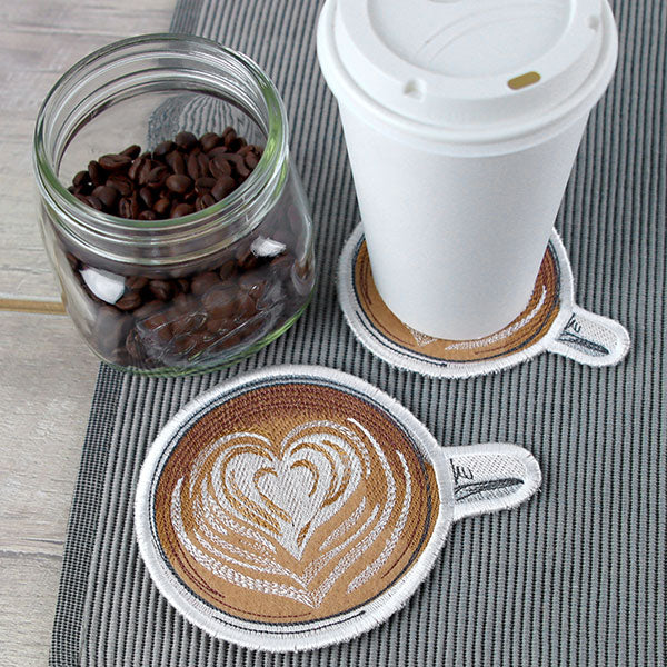The Art of Latte Love Coaster (In-the-Hoop)