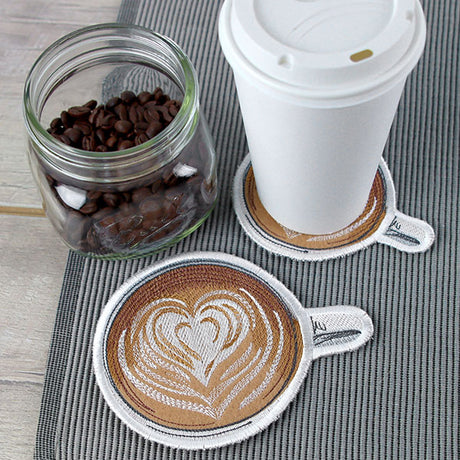The Art of Latte Love Coaster (In-the-Hoop)