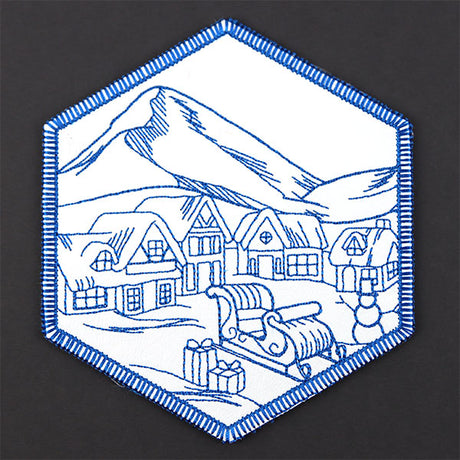 Hexagon North Pole Coaster 1 (In-the-Hoop)