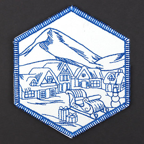 Hexagon North Pole Coaster 1 (In-the-Hoop)