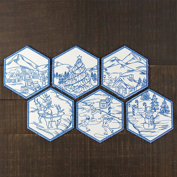 Hexagon North Pole Coaster 3 (In-the-Hoop)