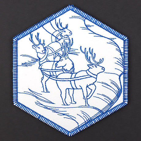 Hexagon North Pole Coaster 4 (In-the-Hoop)