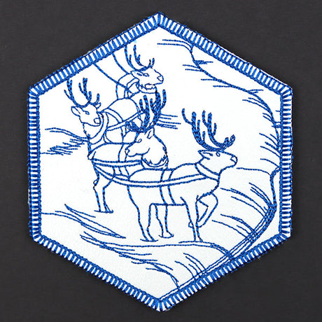 Hexagon North Pole Coaster 4 (In-the-Hoop)