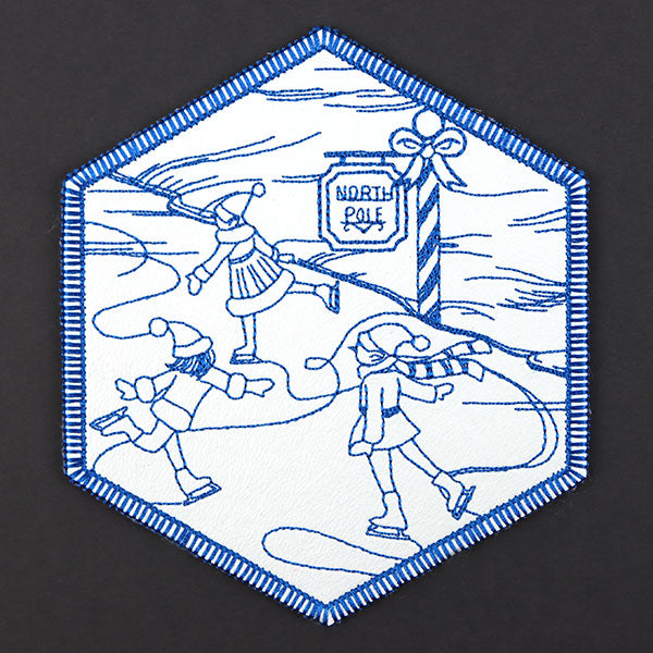 Hexagon North Pole Coaster 5 (In-the-Hoop)