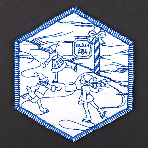 Hexagon North Pole Coaster 5 (In-the-Hoop)