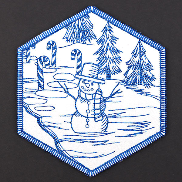 Hexagon North Pole Coaster 6 (In-the-Hoop)