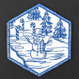 Hexagon North Pole Coaster 6 (In-the-Hoop)