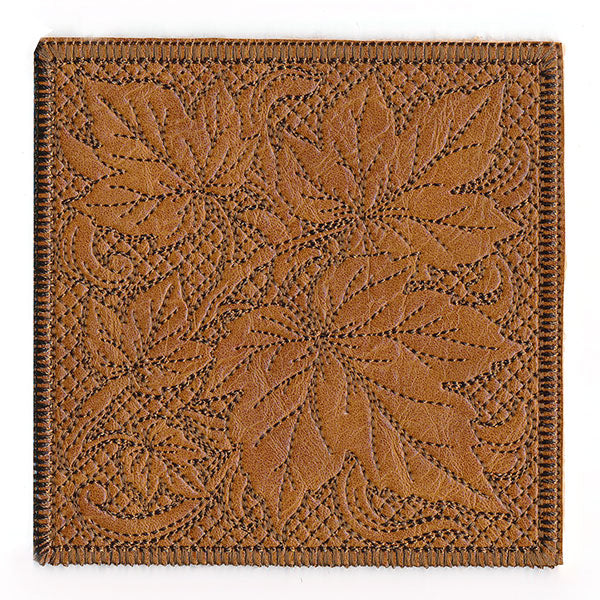 Timeless Maple Leaves Coaster (In-the-Hoop)