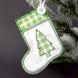 Merry Christmas Tree Stocking Ornament (In-the-Hoop)