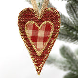 Country Christmas Heart Ornament (In-the-Hoop)