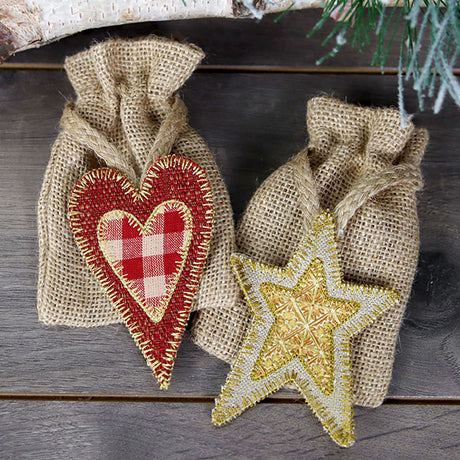 Country Christmas Star Ornament (In-the-Hoop)