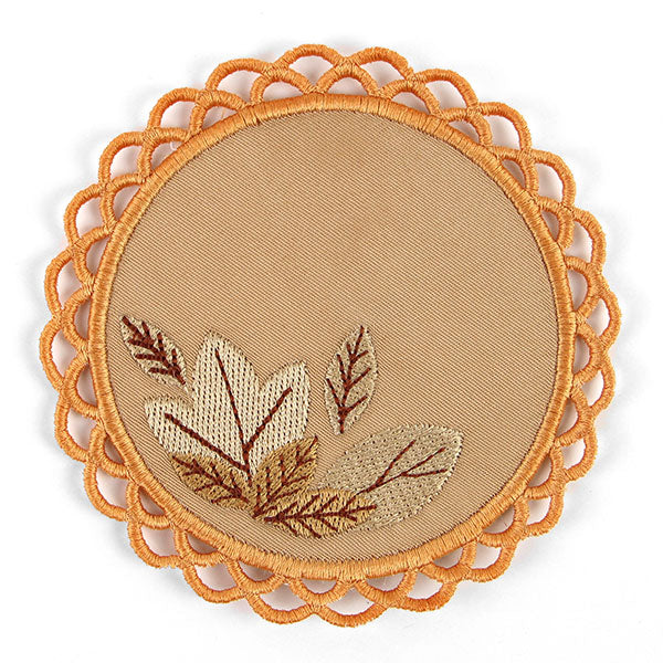 Autumn Leaves Pie Coaster (In-the-Hoop)