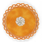 Pumpkin Pie with Whipped Cream Coaster (In-the-Hoop)