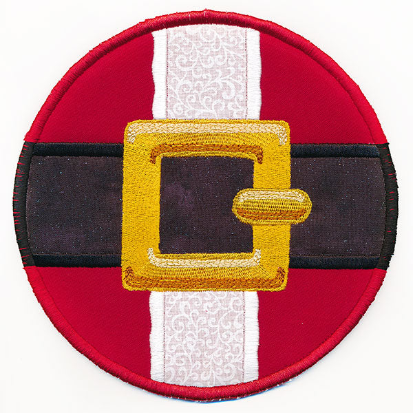 Jolly Ol' Santa Belt Buckle Trivet (In-the-Hoop)