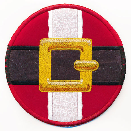 Jolly Ol' Santa Belt Buckle Trivet (In-the-Hoop)