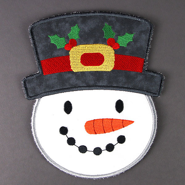 Merry Christmas Snowman Trivet (In-the-Hoop)