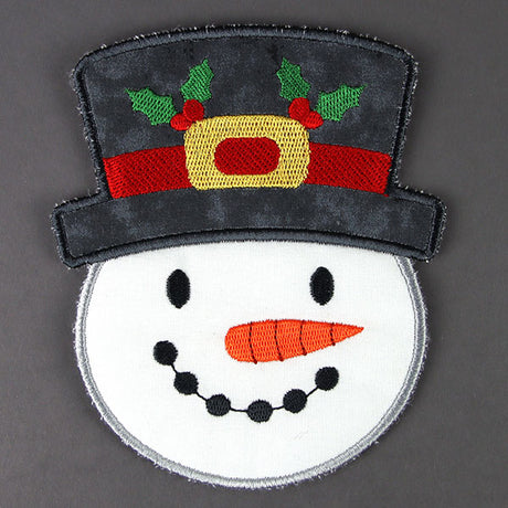 Merry Christmas Snowman Trivet (In-the-Hoop)