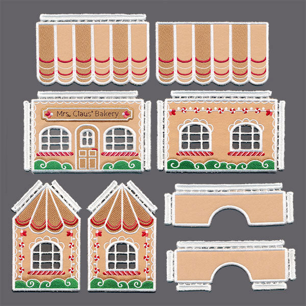 3D Christmas Village - Mrs. Claus' Bakery (In-the-Hoop)