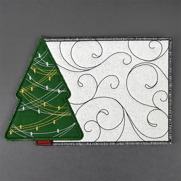 Christmas Tree Mug Rug (In-the-Hoop)