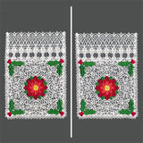 Fancy for Christmas Poinsettia Drawstring Bag (Battenburg Lace)