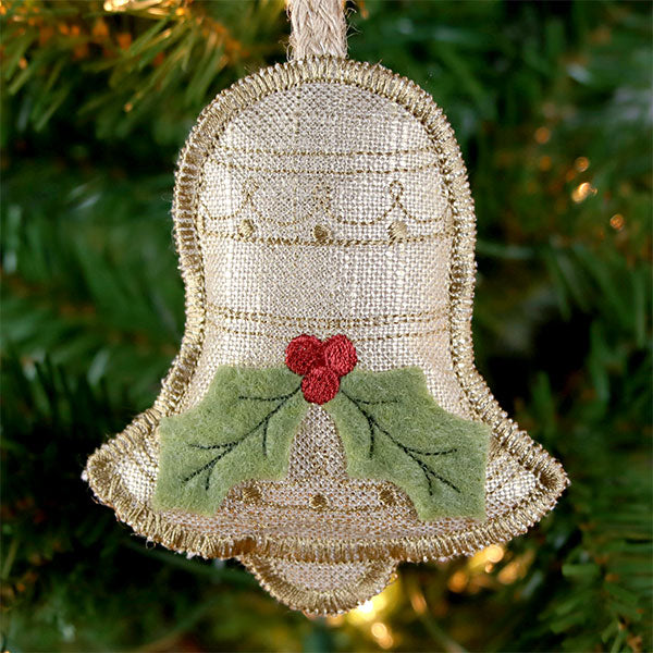 3D Christmas Bell Ornament (In-the-Hoop)