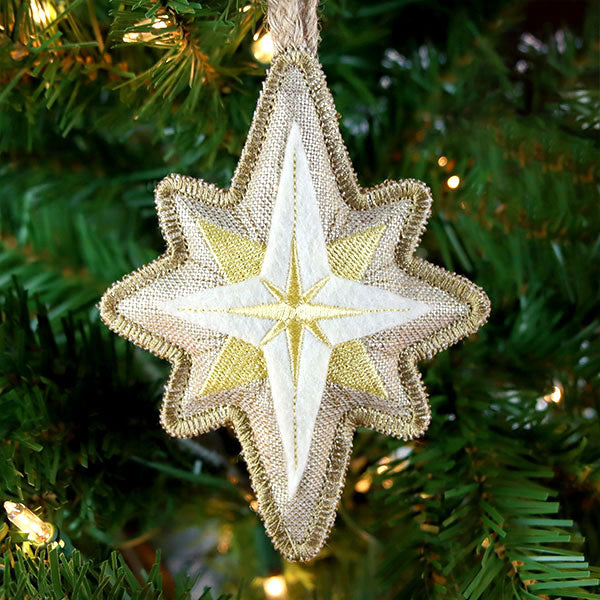 3D Star of Bethlehem Ornament (In-the-Hoop)