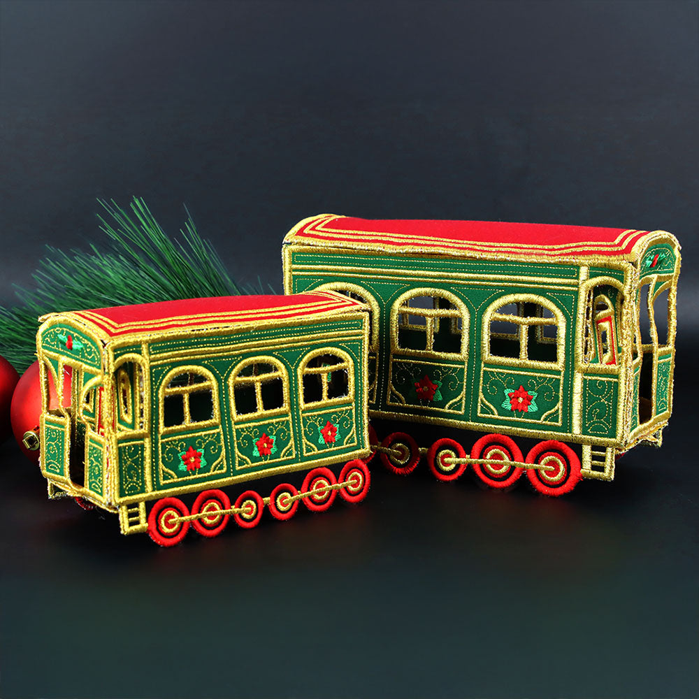 3D Christmas Train Car (In-the-Hoop)