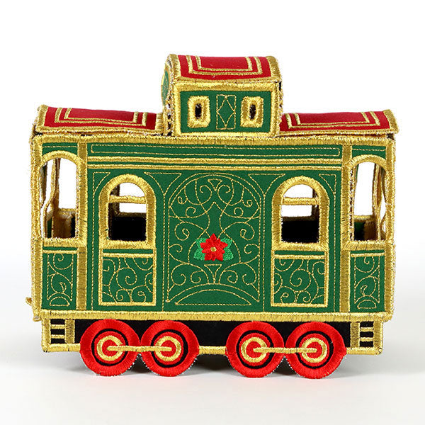 3D Christmas Train Caboose (In-the-Hoop)