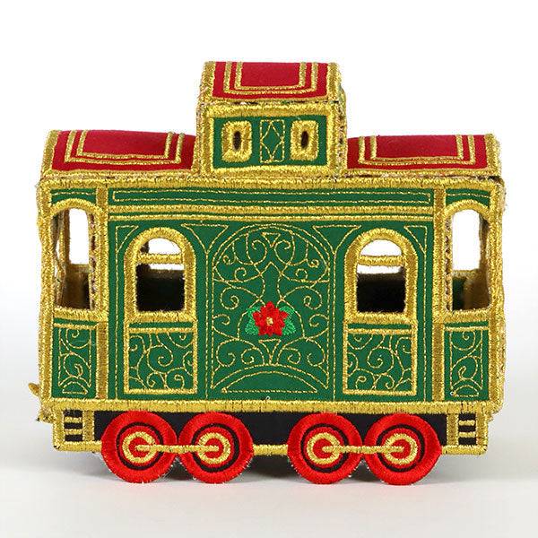 3D Christmas Train Caboose (In-the-Hoop)