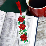 Christmas Poinsettias Bookmark (In-the-Hoop)