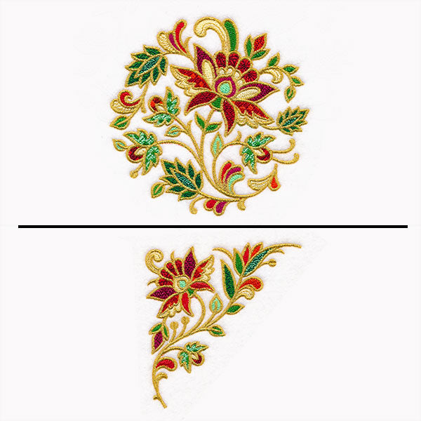 Jacobean Christmas Pillow Pair