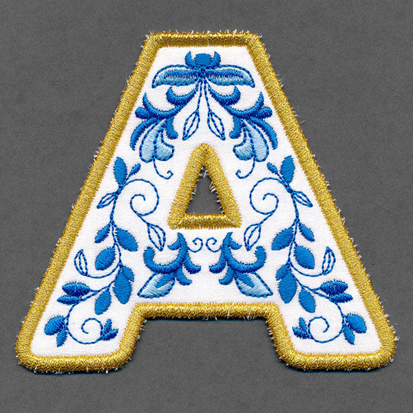 Festive & Elegant Alphabet Ornaments - Letter A (In-the-Hoop)