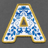 Festive & Elegant Alphabet Ornaments - Letter A (In-the-Hoop)
