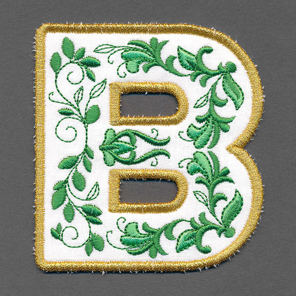 Festive & Elegant Alphabet Ornaments - Letter B (In-the-Hoop)