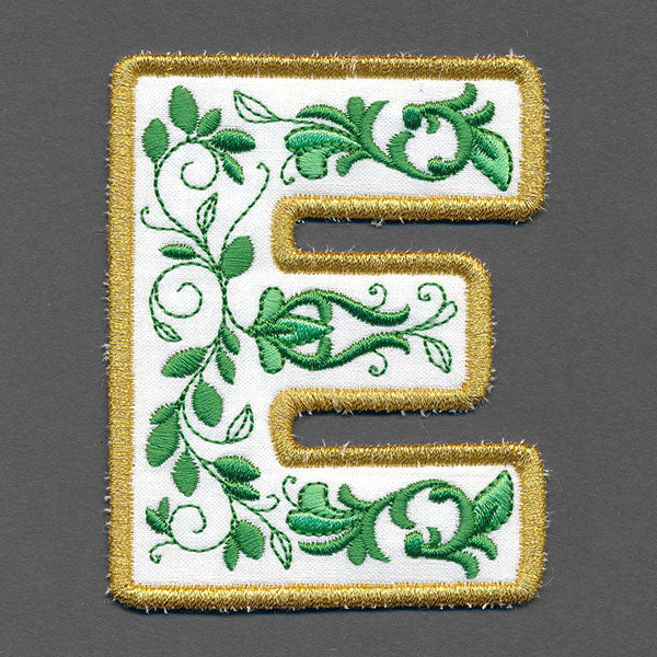 Festive & Elegant Alphabet Ornaments - Letter E (In-the-Hoop)