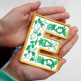 Festive & Elegant Alphabet Ornaments - Letter E (In-the-Hoop)