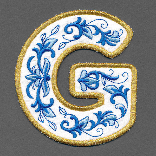 Festive & Elegant Alphabet Ornaments - Letter G (In-the-Hoop)