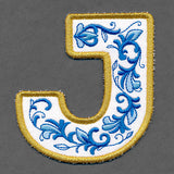 Festive & Elegant Alphabet Ornaments - Letter J (In-the-Hoop)