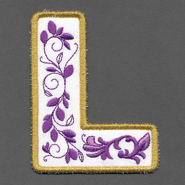 Festive & Elegant Alphabet Ornaments - Letter L (In-the-Hoop)